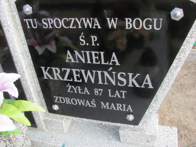 Aniela Krzewińska 1912 Czerlejno - Grobonet - Wyszukiwarka osób pochowanych